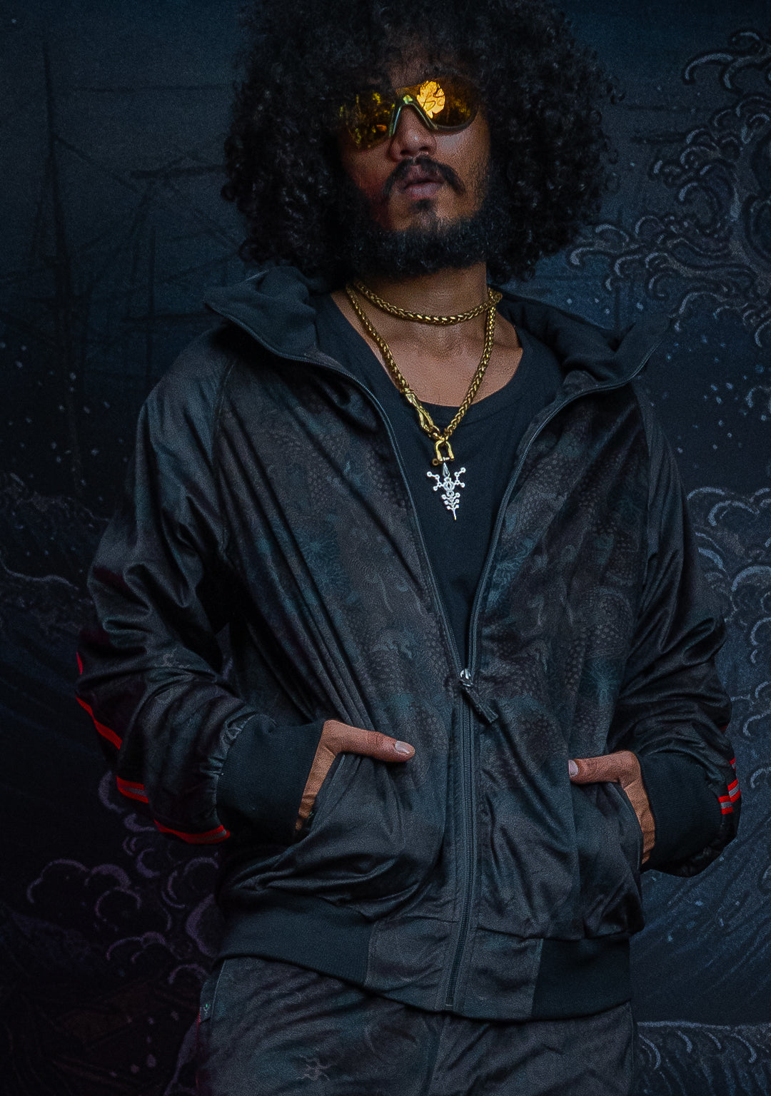 Tracksuit Hoodie Men / Velvet Fawn Redline - DRAGONS